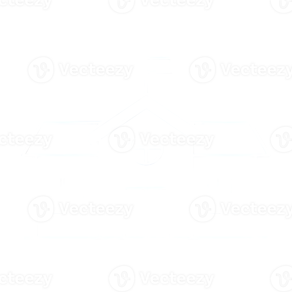 Simple Outline Illustration of a School Building png