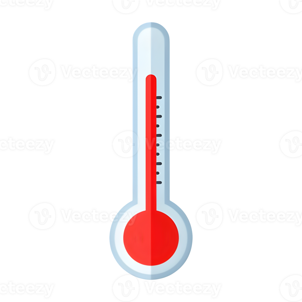 Simple Red Mercury Thermometer Temperature Gauge Icon png