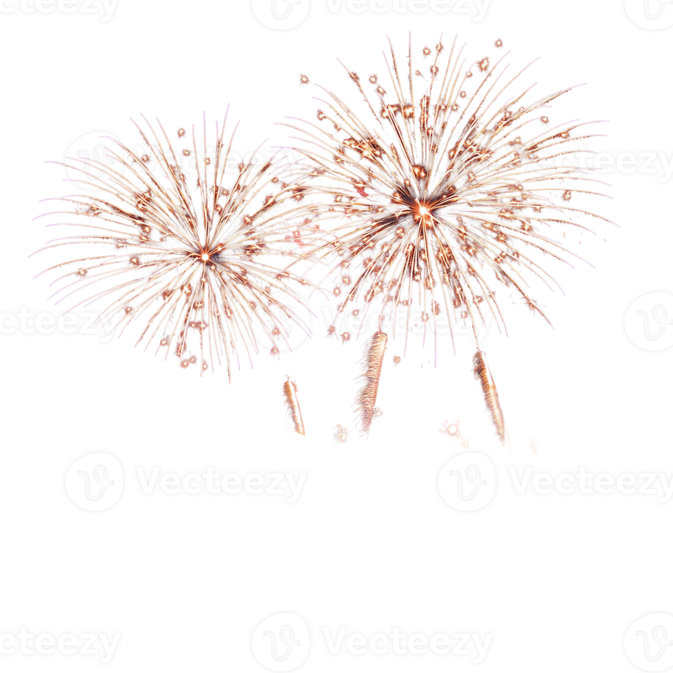 Celebration festive fireworks display pyrotechnics event isolated on transparent background png