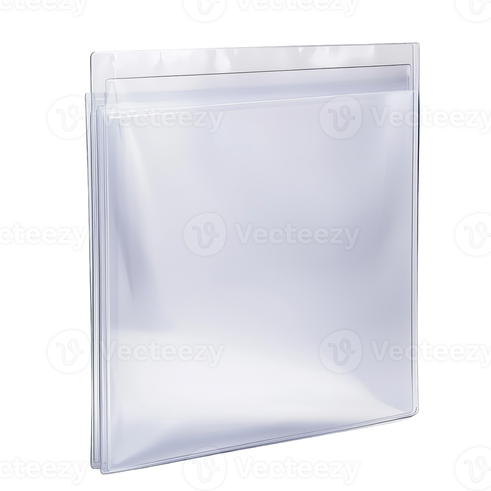 Clear plastic sleeves document protectors stationery office isolated on transparent background png