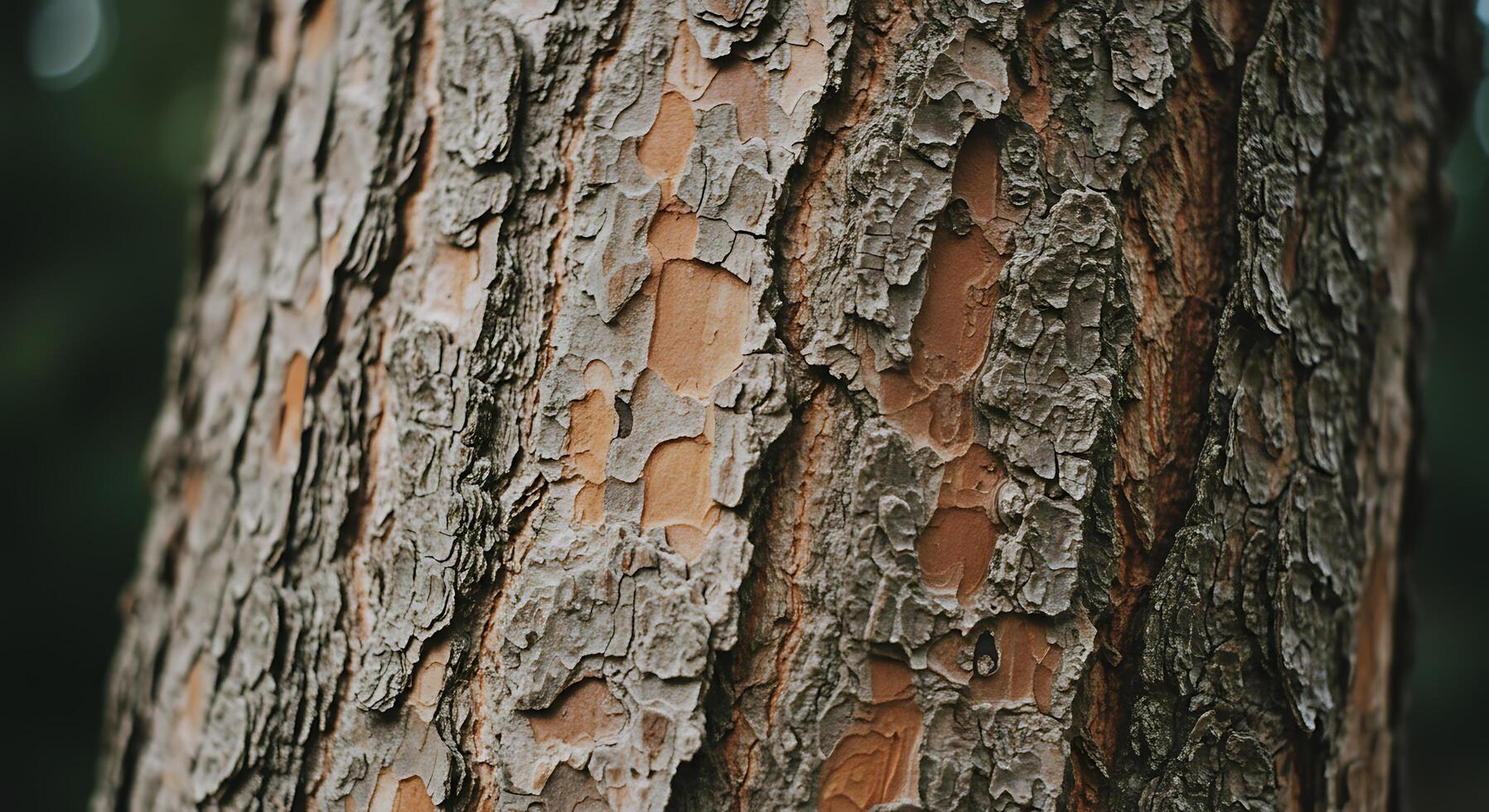 Examining Rough Tree Bark Up Close Woodland Forest Texture photo