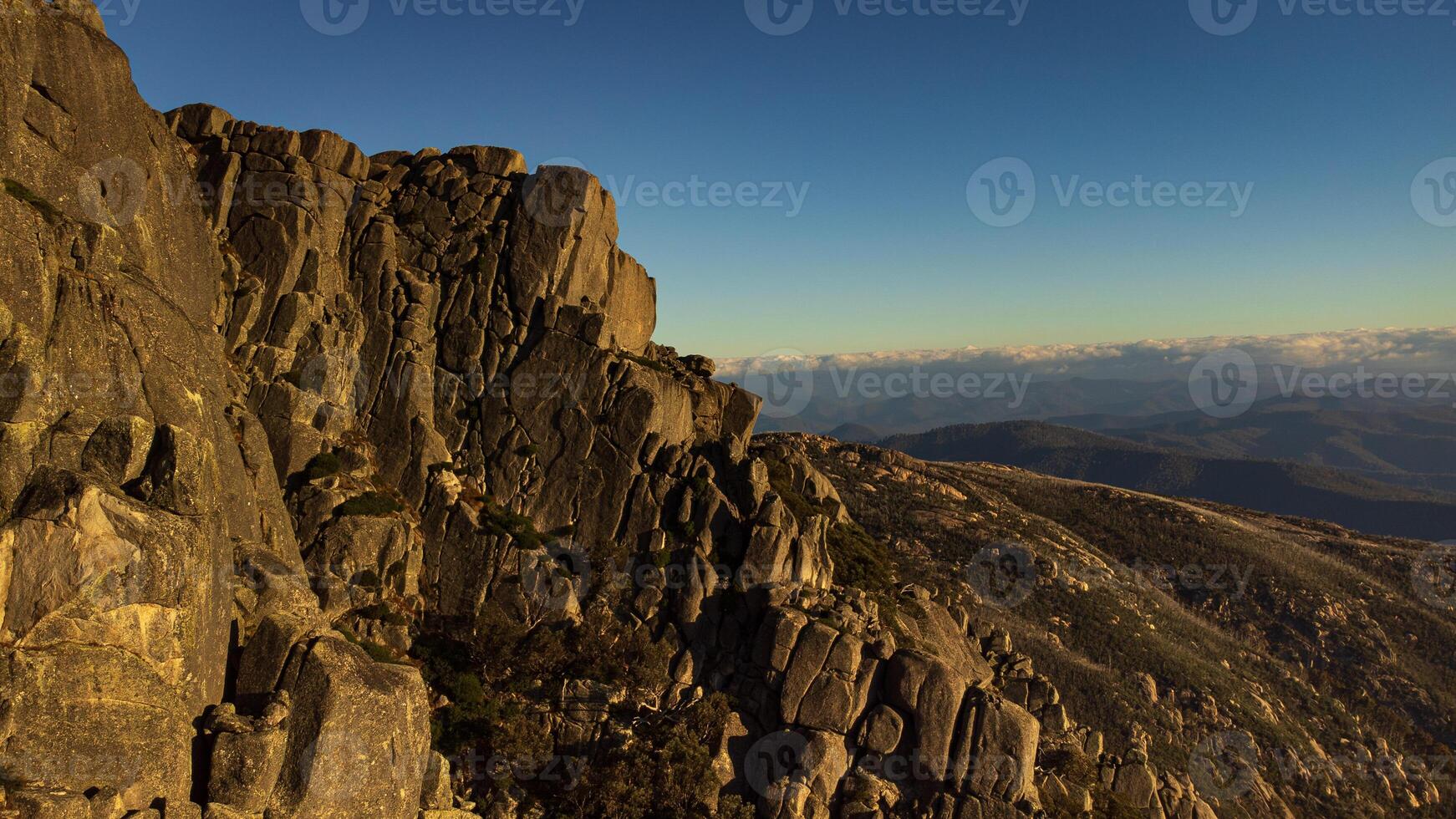 Alpine granite rock face photo
