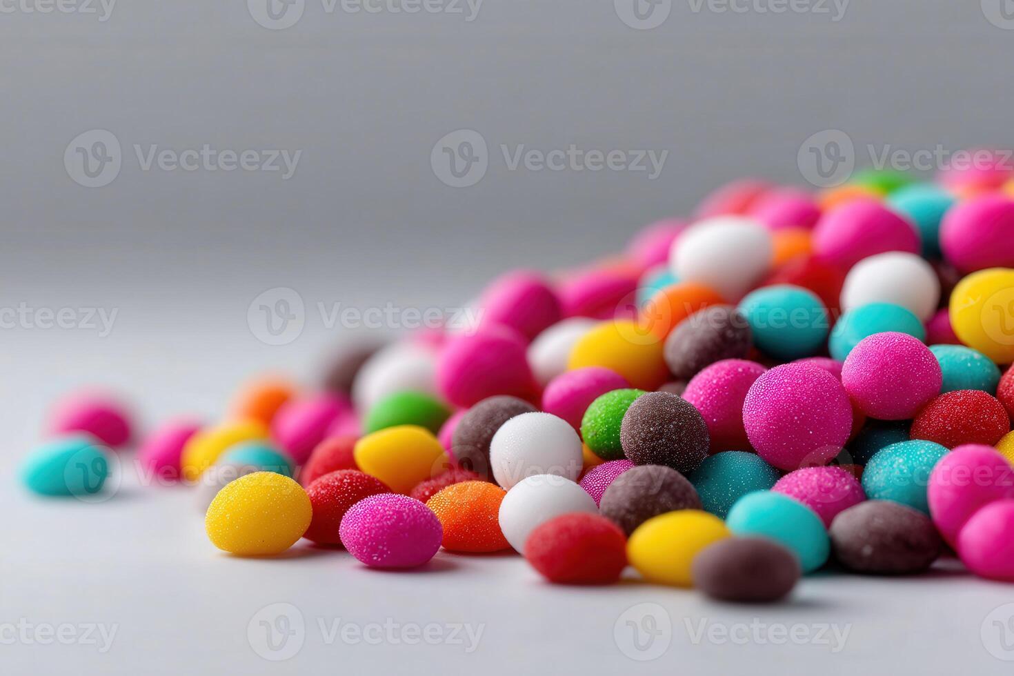 Colorful candy assortment creates a vibrant and enticing display for sweet lovers photo