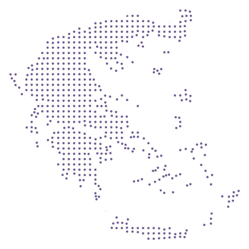 Greece map dotted pattern design purple circle vector