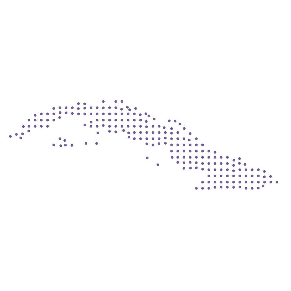 Cuba map dotted pattern design purple circle vector