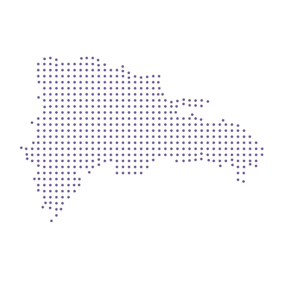 Dominican Republic map dotted pattern design purple circle vector