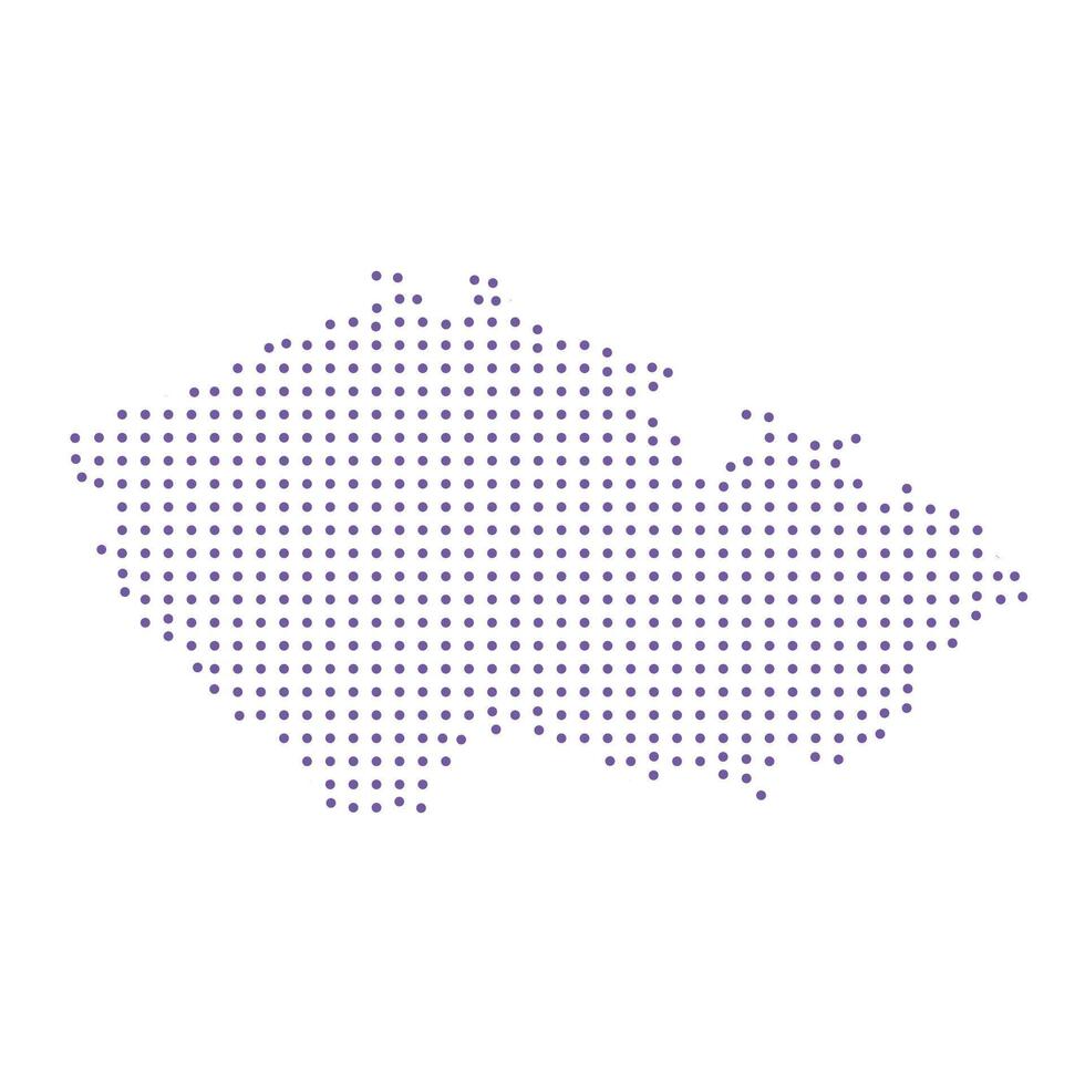 Czech map dotted pattern design purple circle vector