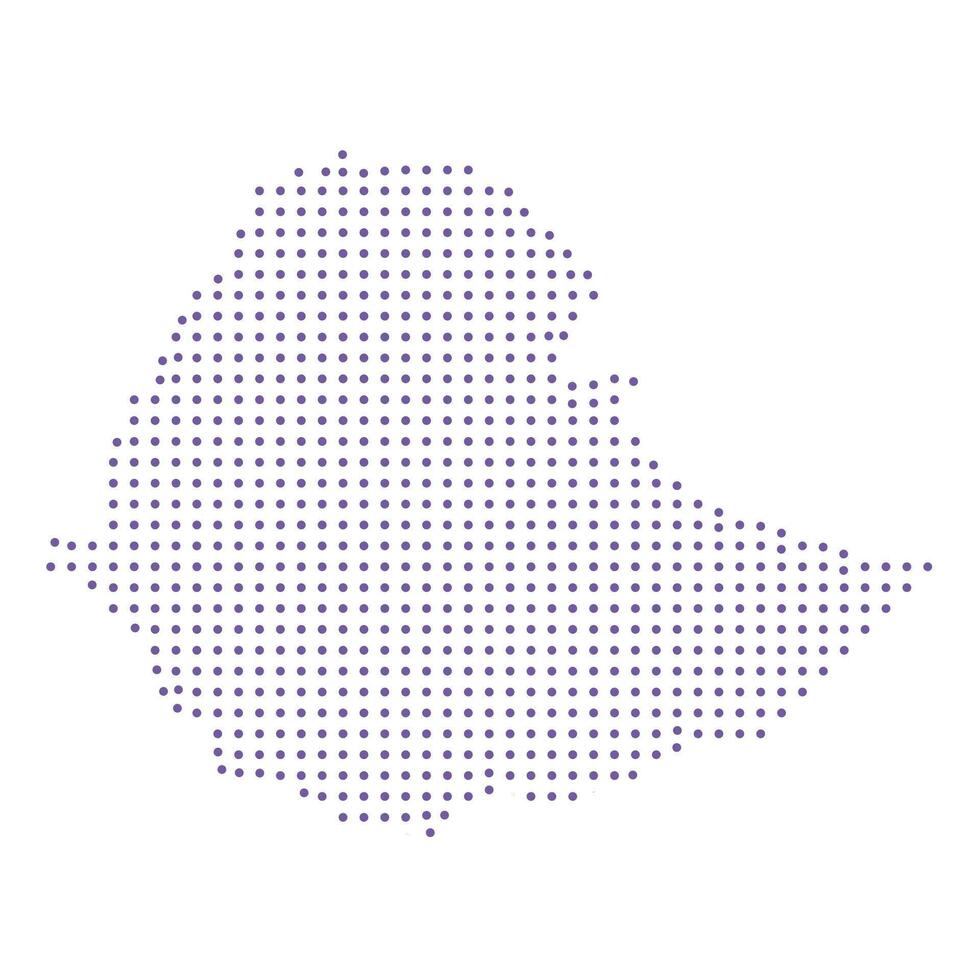 Ethiopia map dotted pattern design purple circle vector