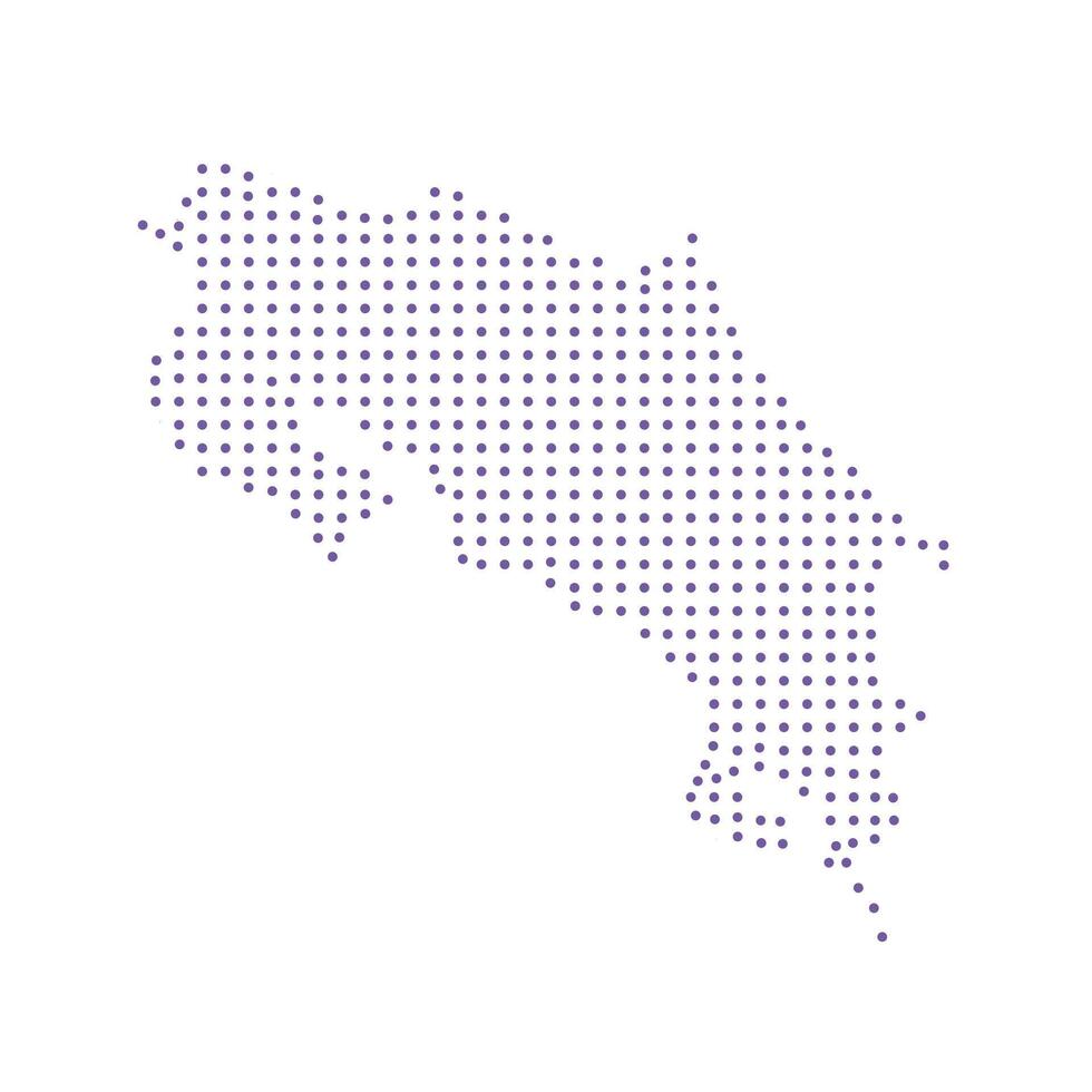 Costa Rica map dotted pattern design purple circle vector