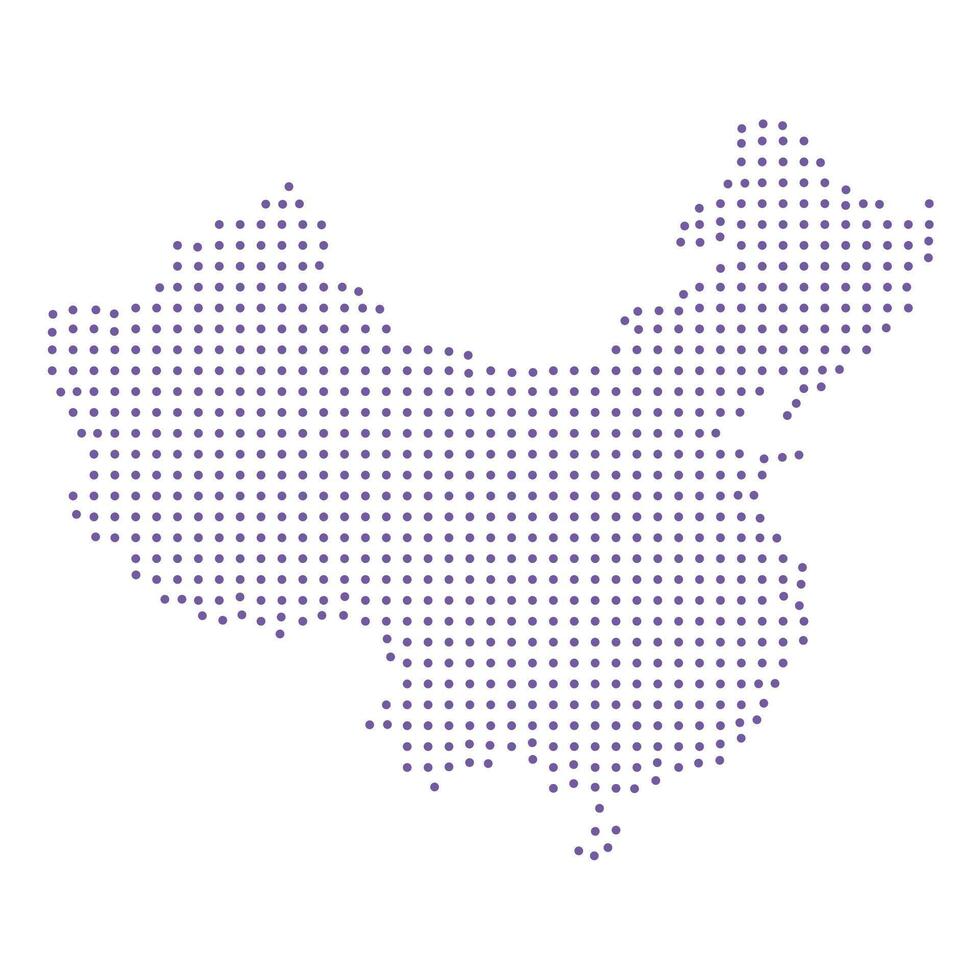 China map dotted pattern design purple circle vector