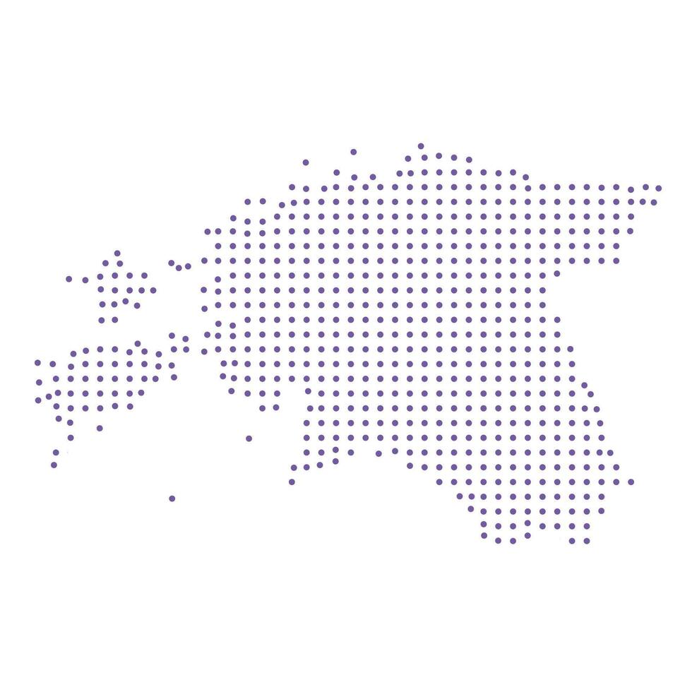 Estonia map dotted pattern design purple circle vector