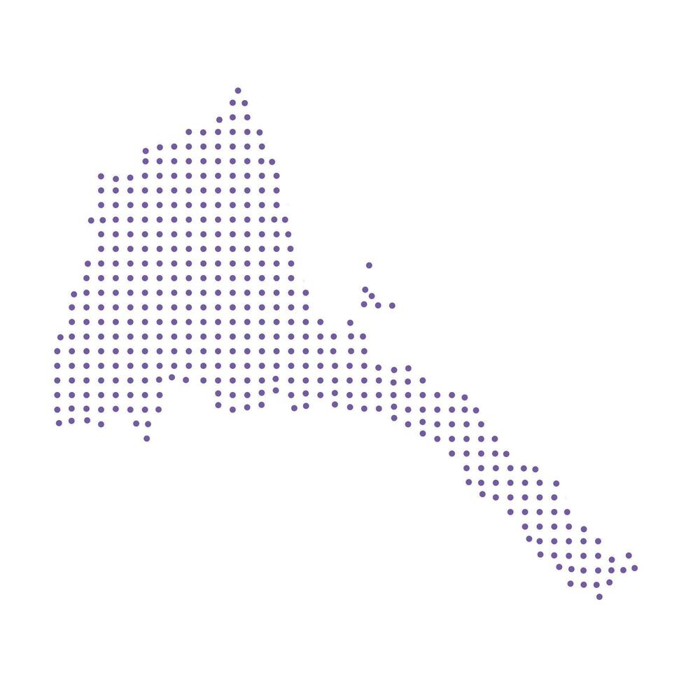 Eritrea map dotted pattern design purple circle vector