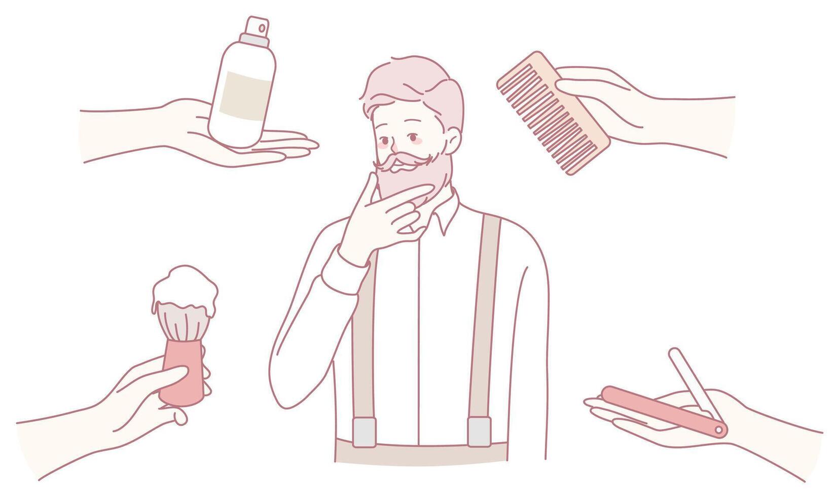 Beard Care Essentials Essential Grooming Products and Tools for Optimal Beard Maintenance vector