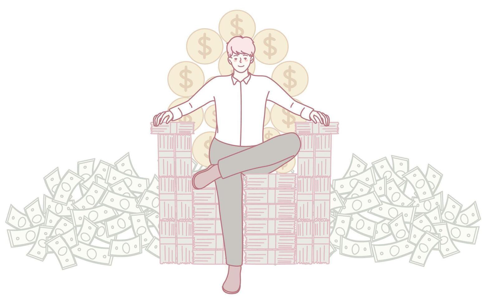 Wealth and Success Embracing Financial Prosperity to Create a Brighter Future for Us All Ahead vector
