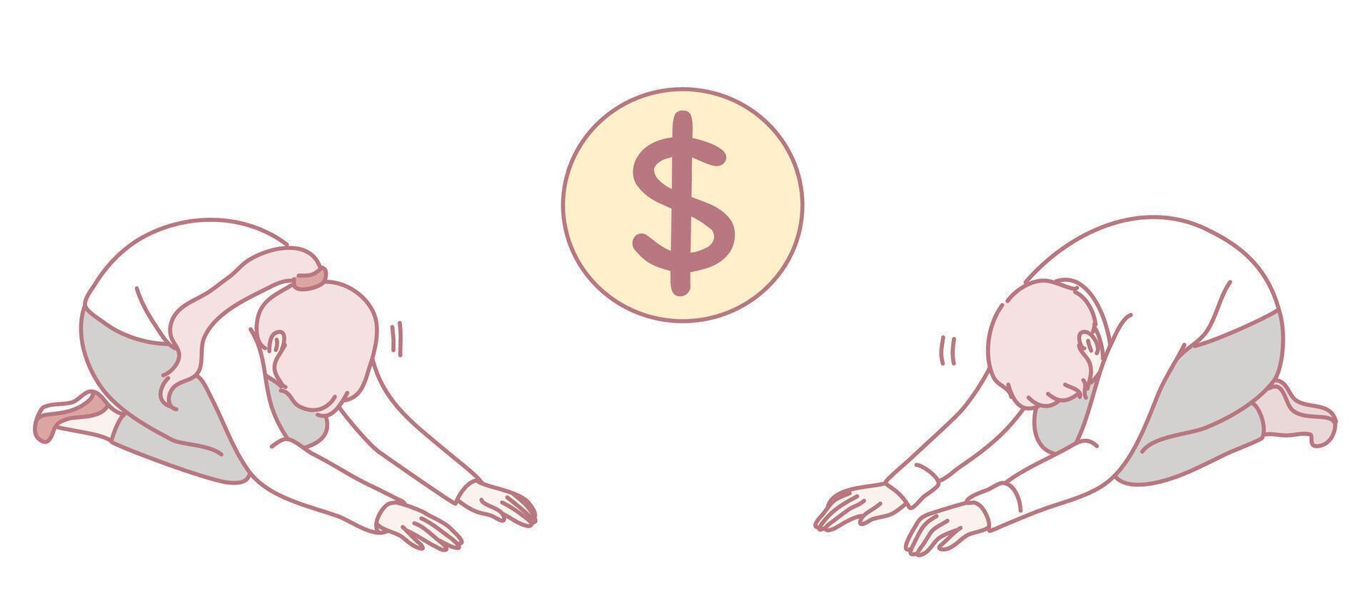 Desperate Pleas for Financial Support or Assistance During Difficult Times of Need and Struggle vector