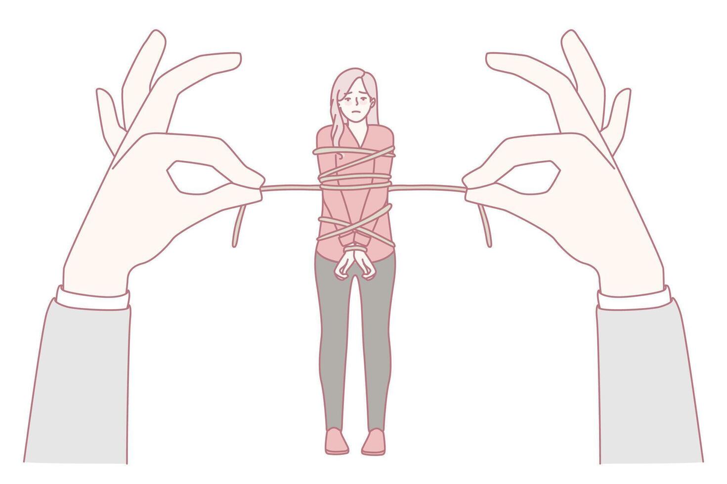Exploring the Intricate Concept of Tension Within Relationships and Interpersonal Bonds vector