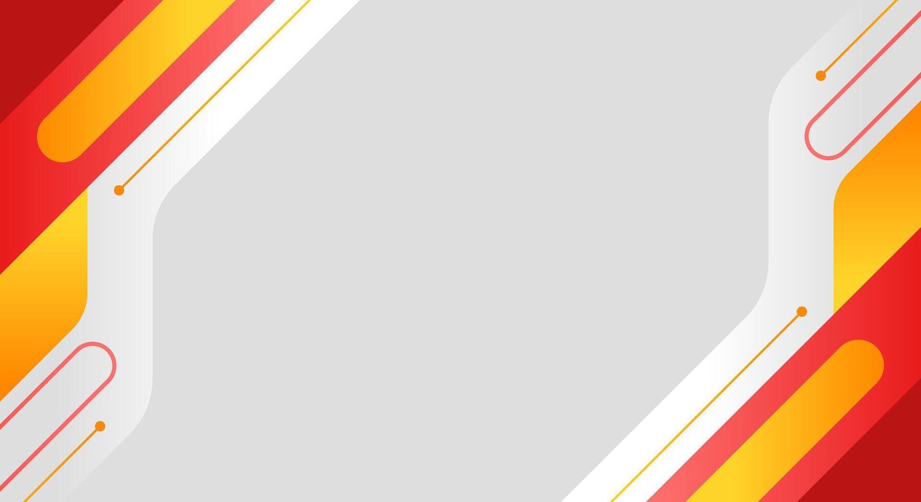 Modern red and yellow geometric background vector