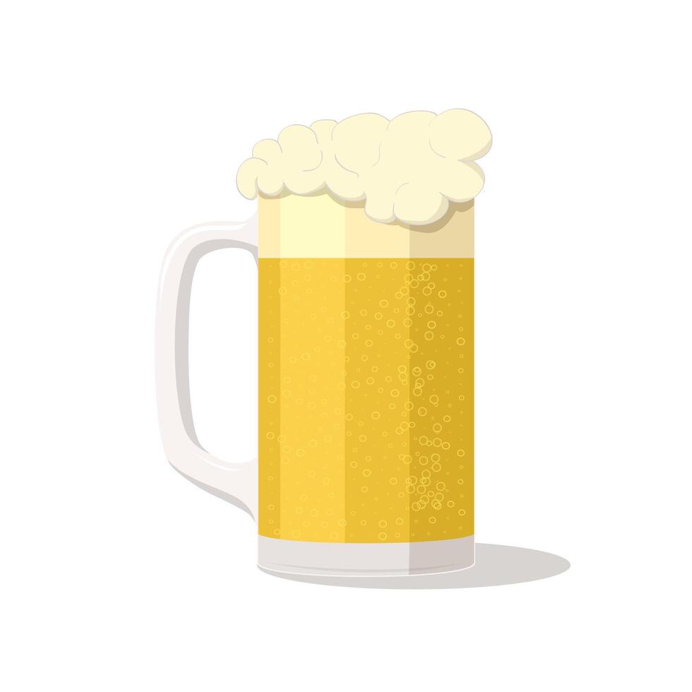 Glass mug of beer for your design vector