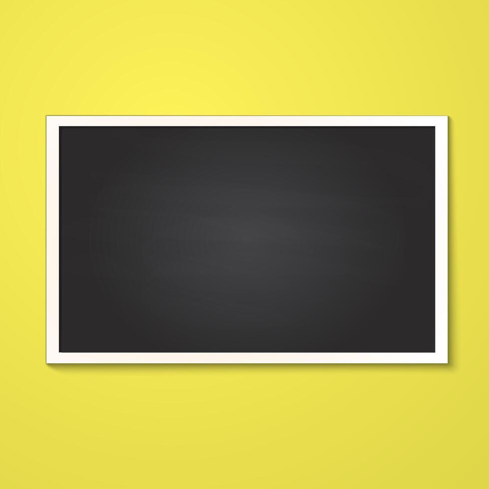 rectangle frame isolated on yellow vector
