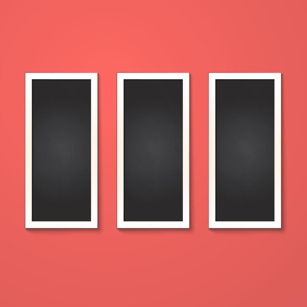 rectangles frame isolated on red vector