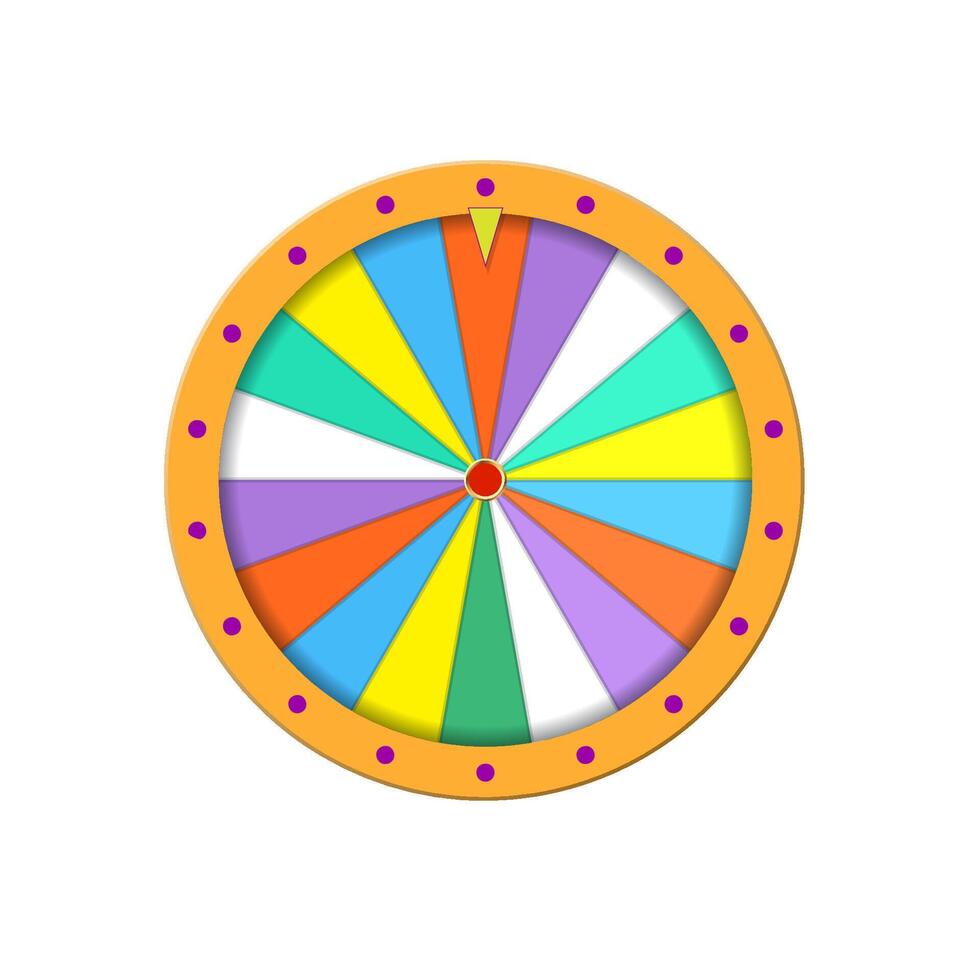 icon of fortune wheel in flat style vector