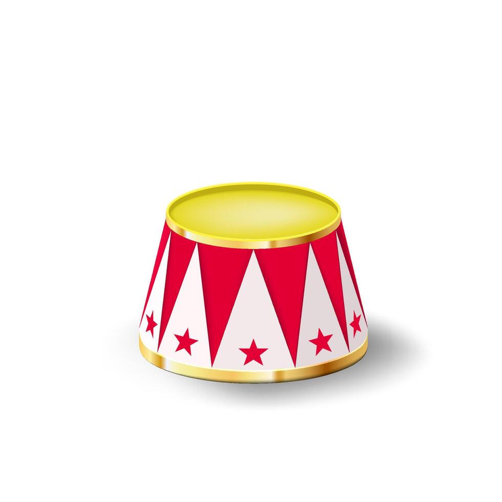 Circus show animal podium with star vector