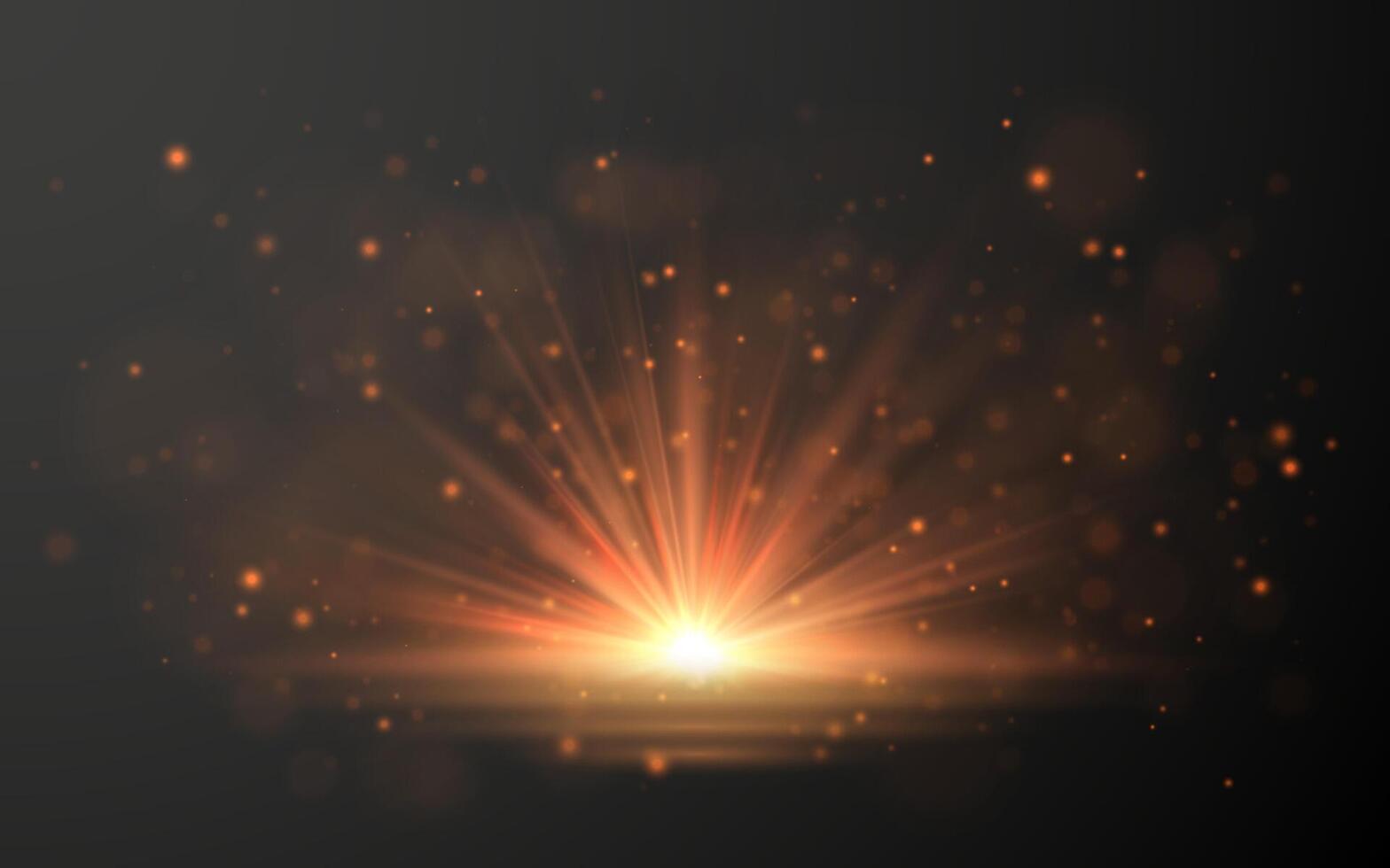 Bright effect with rays and glare. Light light blur effect. illustration vector