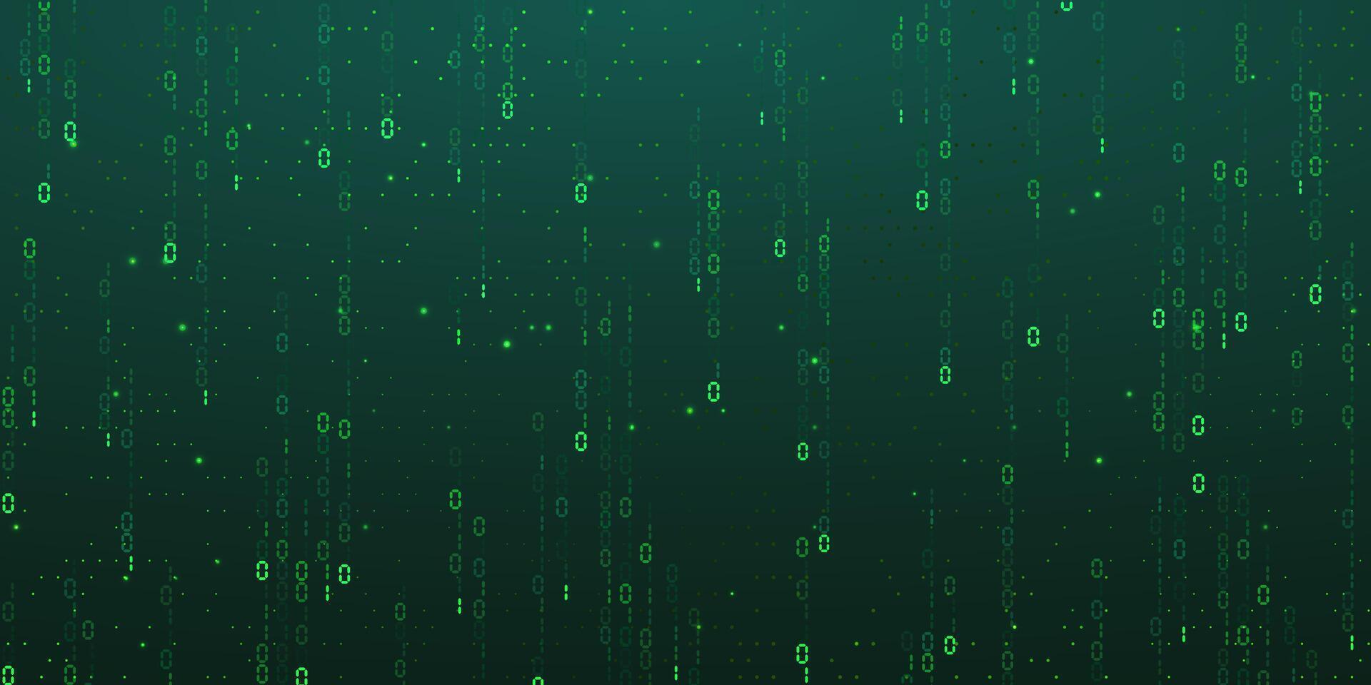 Abstract falling digits. Digital code vector