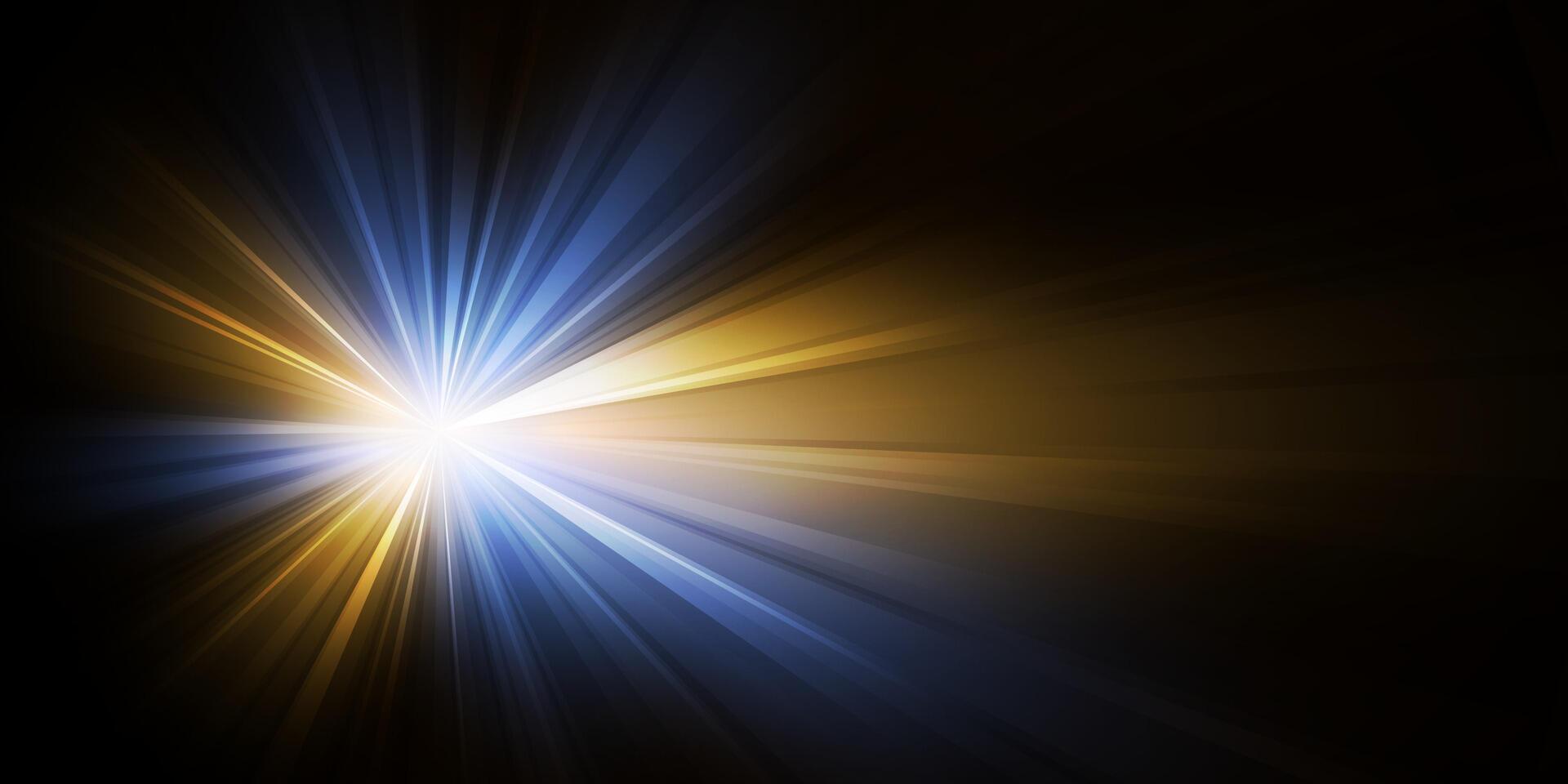 Bright flash with rays and glare. Light light blur effect. illustration vector