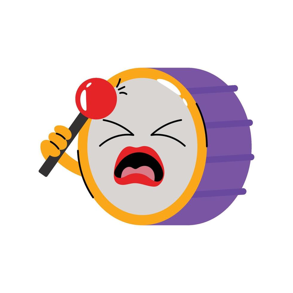 Drum Sticker. Eps 10 file vector