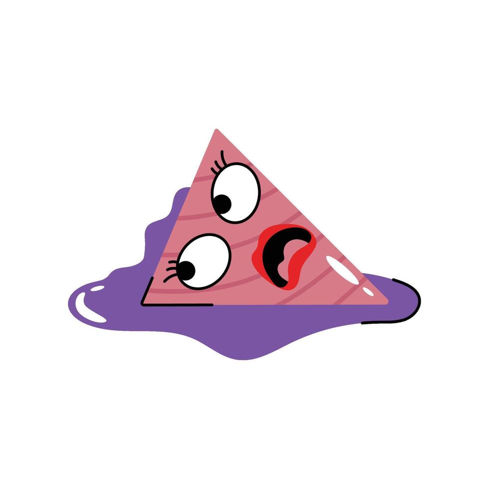Wasted Melting ice cream Concept Sticker. Eps 10 file vector