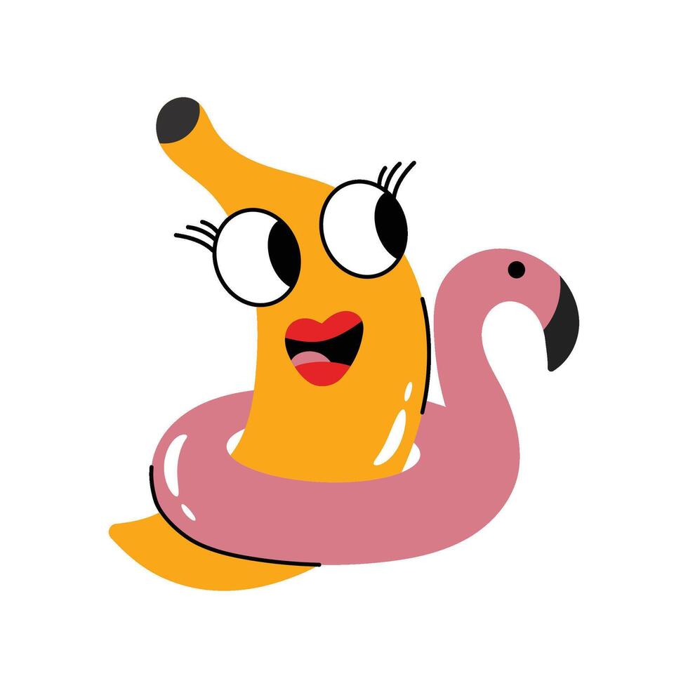 Banana Sticker. Eps 10 file vector