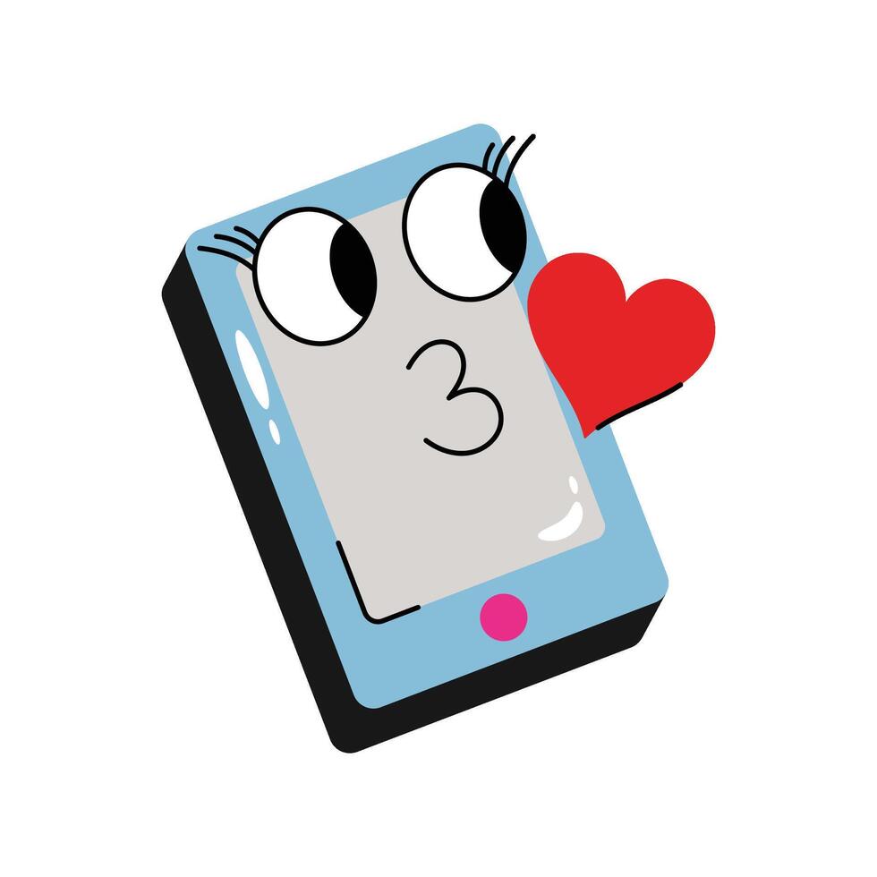 Heart Love call Sticker. eps 10 file vector