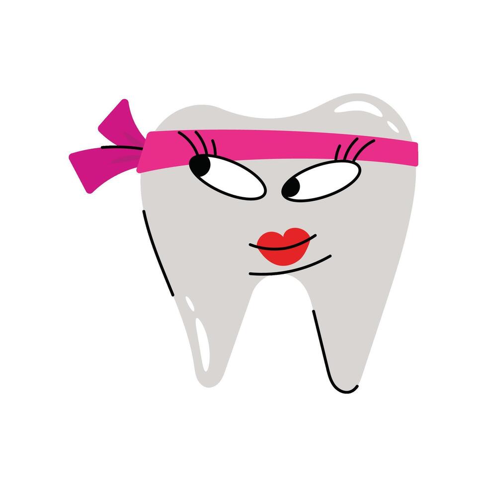 Ninja tooth Sticker. Eps 10 vector