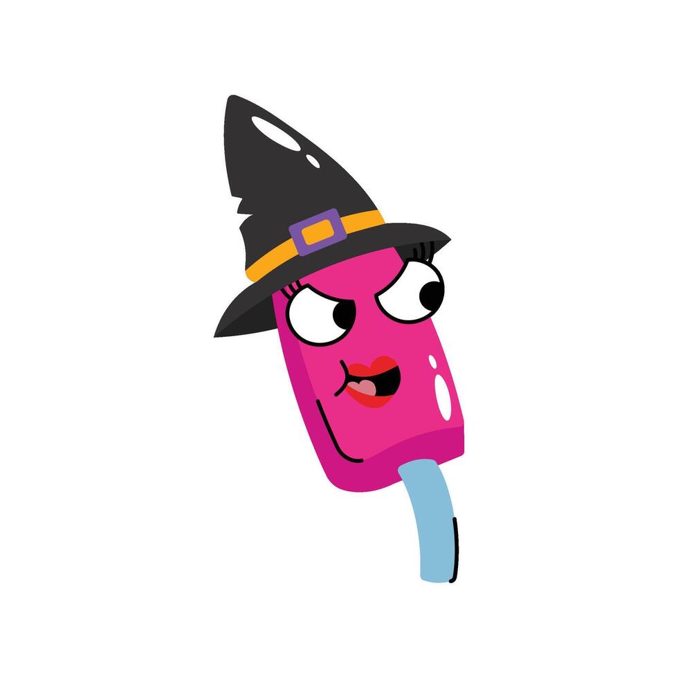 Hat Ice cream Concept Sticker. Eps 10 file vector