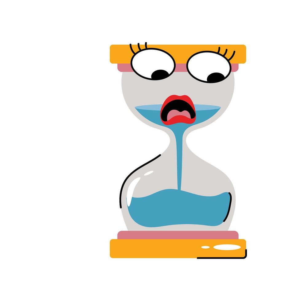 Hourglass Sticker. Eps 10 file vector