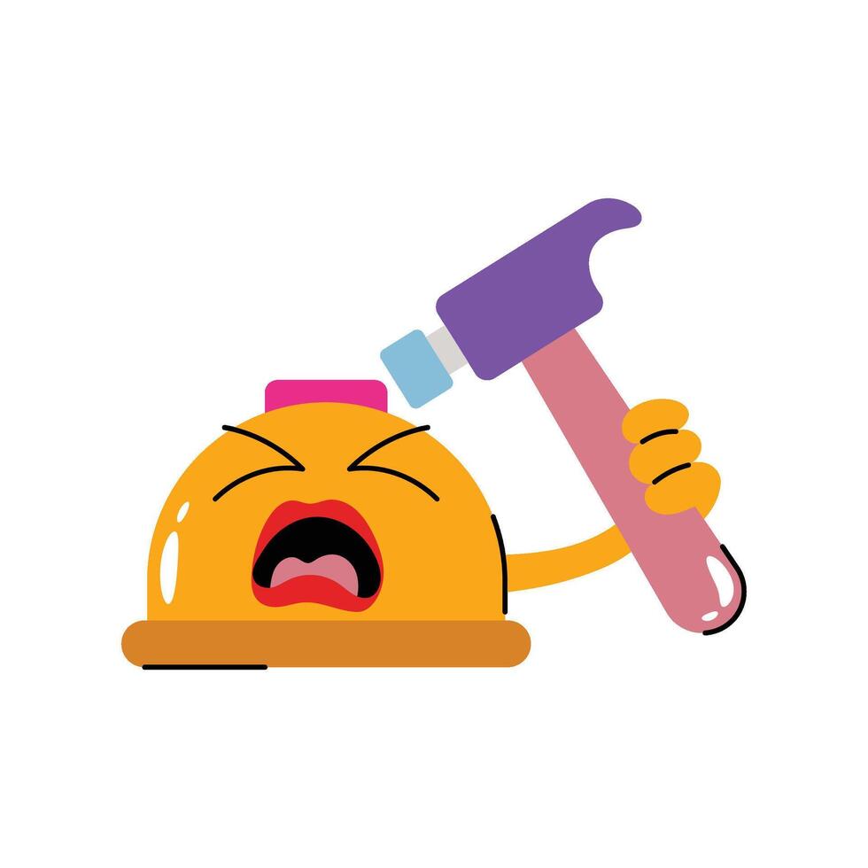 Hammer Sticker. Eps 10 file vector