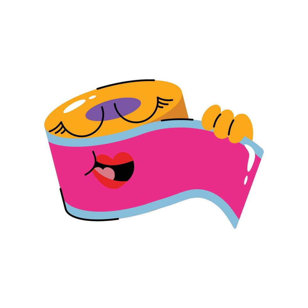 Music reel Sticker. Eps 10 file vector