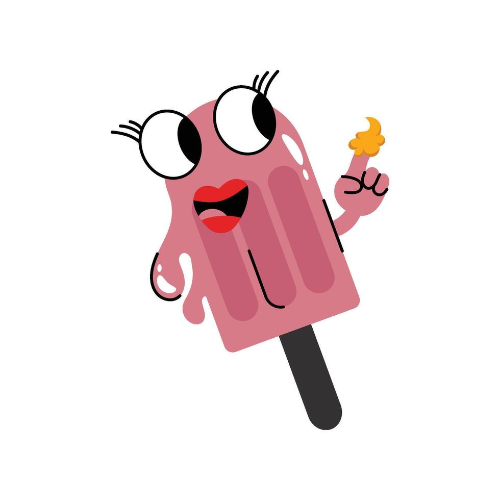 Popsicle Sticker. Eps 10 file vector
