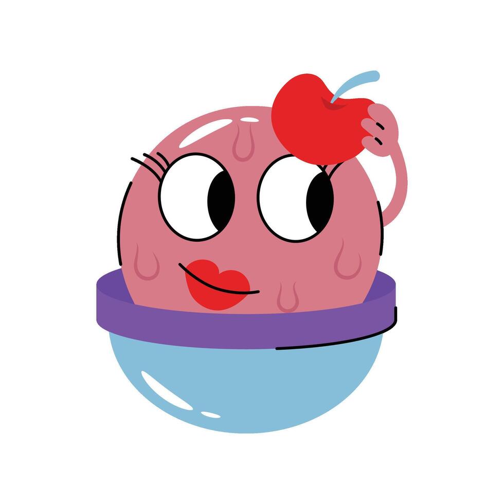 Cherry Concept Sticker. Eps 10 file vector