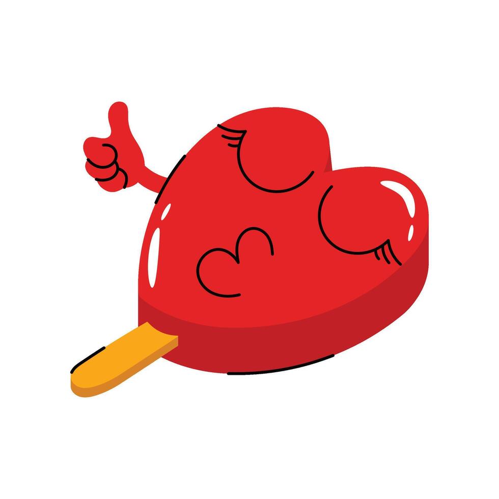 Ice cream Concept Colored Sticker. eps 10 file vector