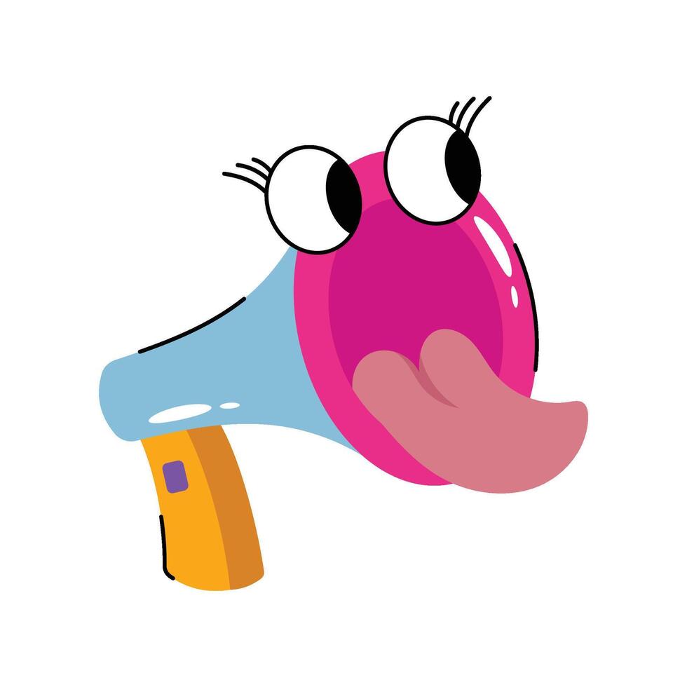 Tongue Sticker. Eps 10 file vector