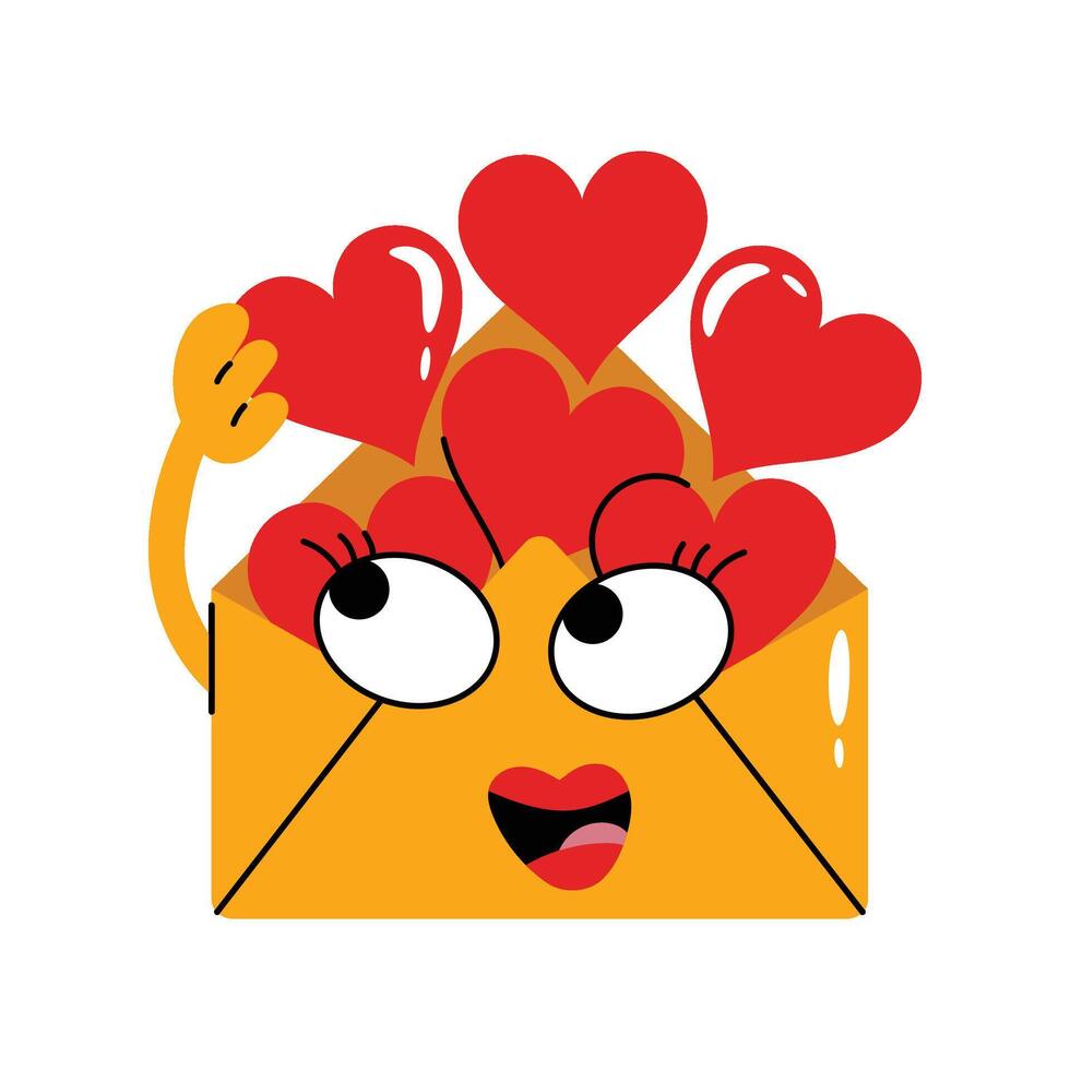 Love Email Sticker. eps 10 file vector
