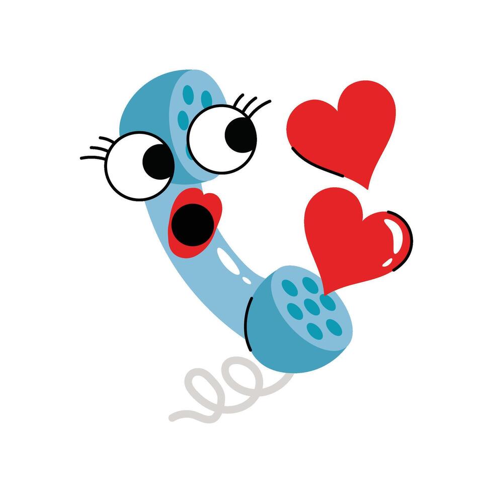 Love call Sticker. eps 10 file vector