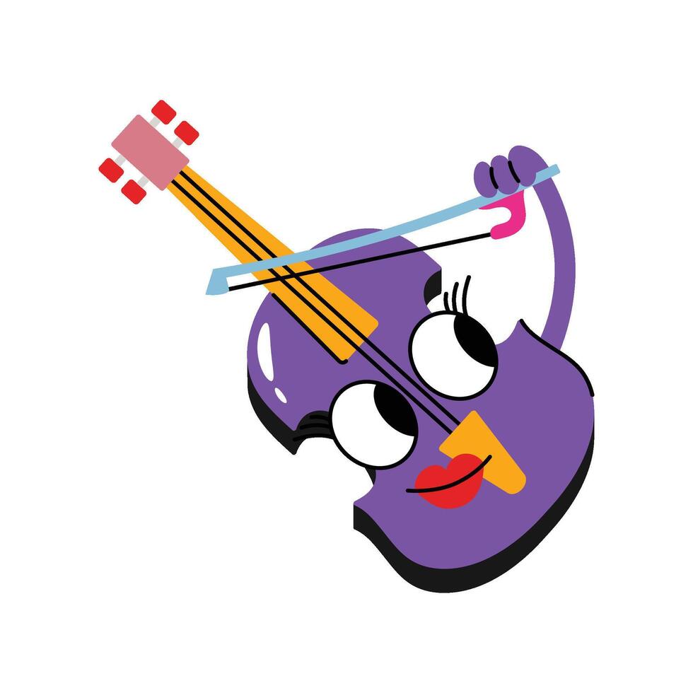 Violin Sticker. Eps 10 file vector