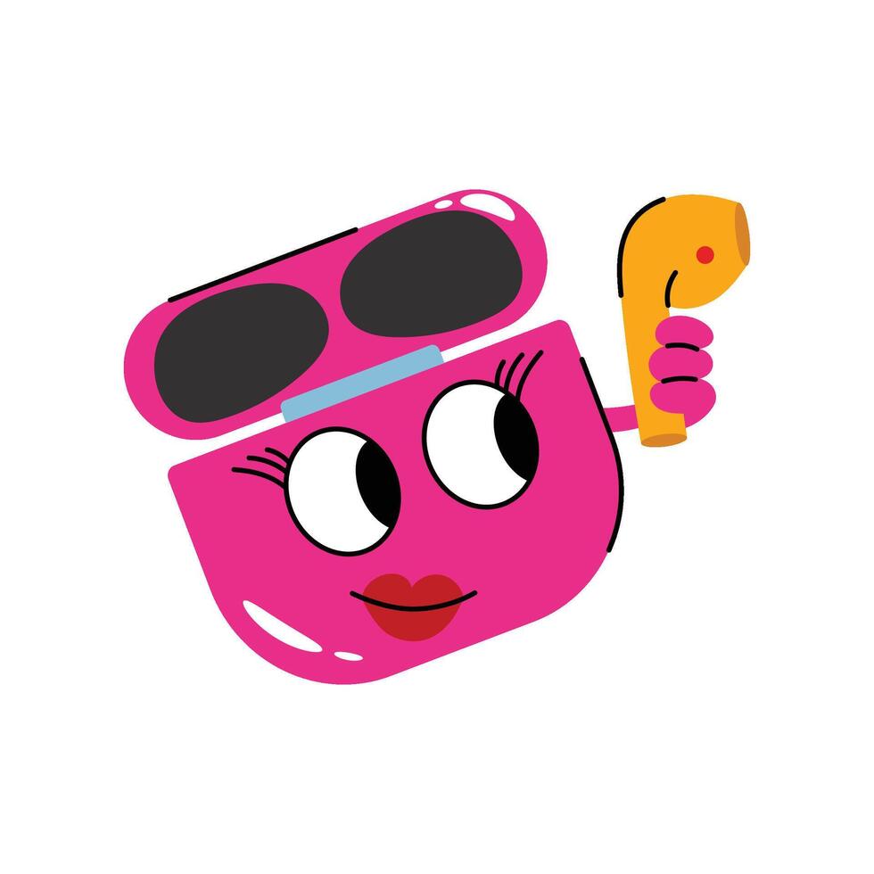 Ear pods Sticker. Eps 10 file vector