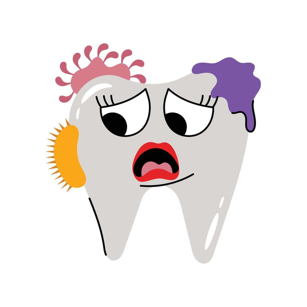Cavities Sticker. Eps 10 file vector