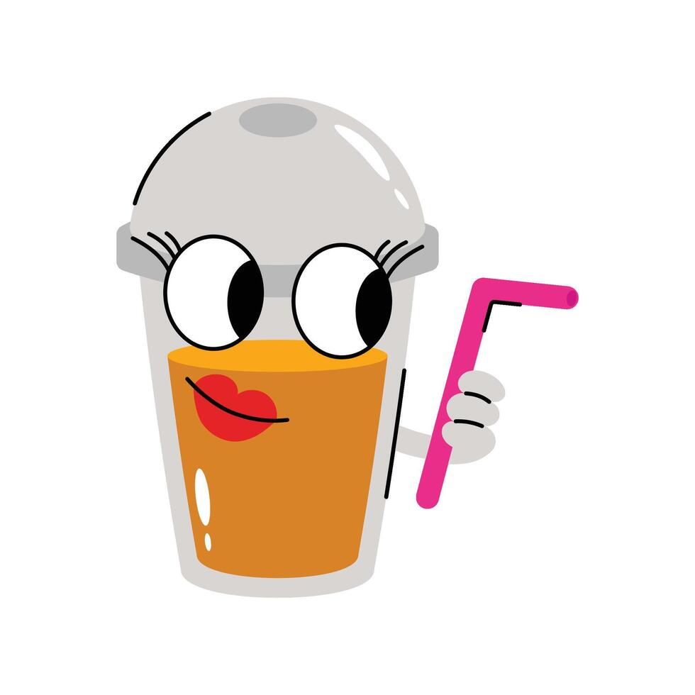 Juice Mug Sticker. Eps 10 file vector