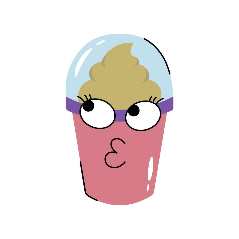 Milkshake Concept Sticker. Eps 10 file vector