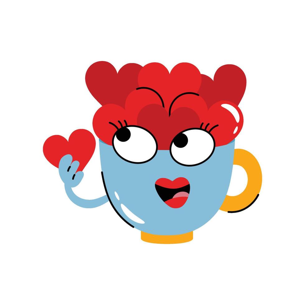 Cup Sticker. eps 10 file vector